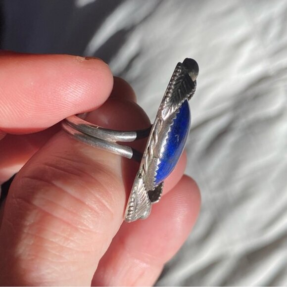 sterling lapis ring - Picture 6 of 15